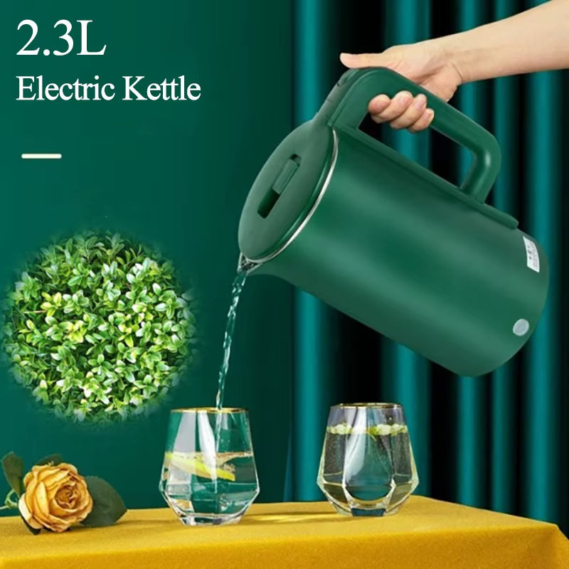 2.3L Electric Kettle Household Smart Thermal Kettle Anti-Scalding Push-Button Electric Kettle Automatic Power-Off Kettle Gift